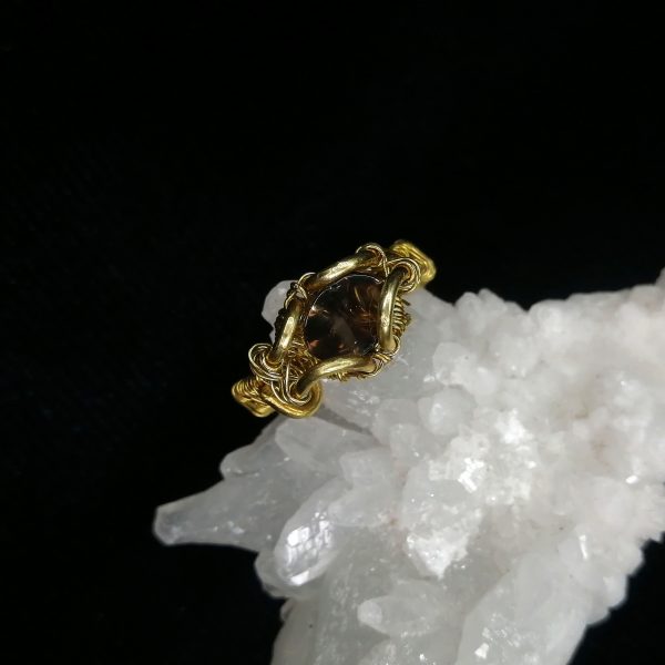 Anillo cuarzo ahumado