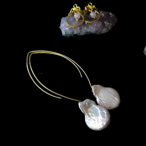 Aretes perla natural mod. 3